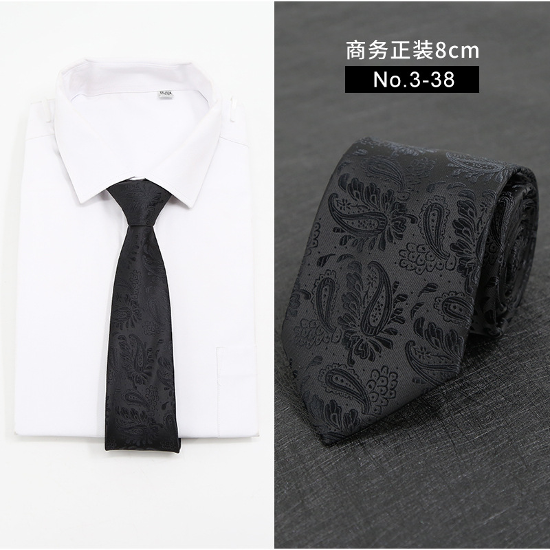 Picture of New Style Tie Men's Formal Business Casual Simple Style Solid Color Striped Arrow-Shaped Tie Manufacturer Ready Stock Wholesale