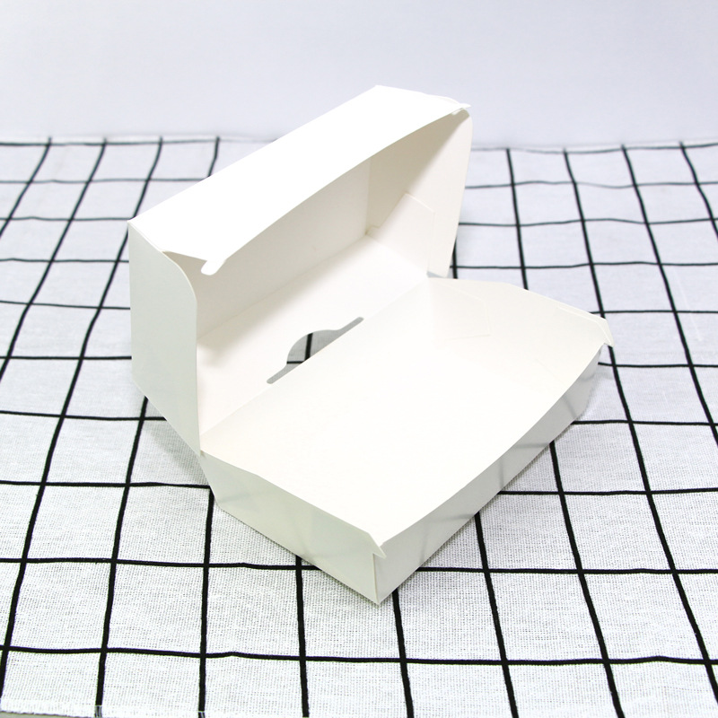 Disposable hamburger box processing printing free hamburger box Kraft paper hamburger box takeaway hamburger box