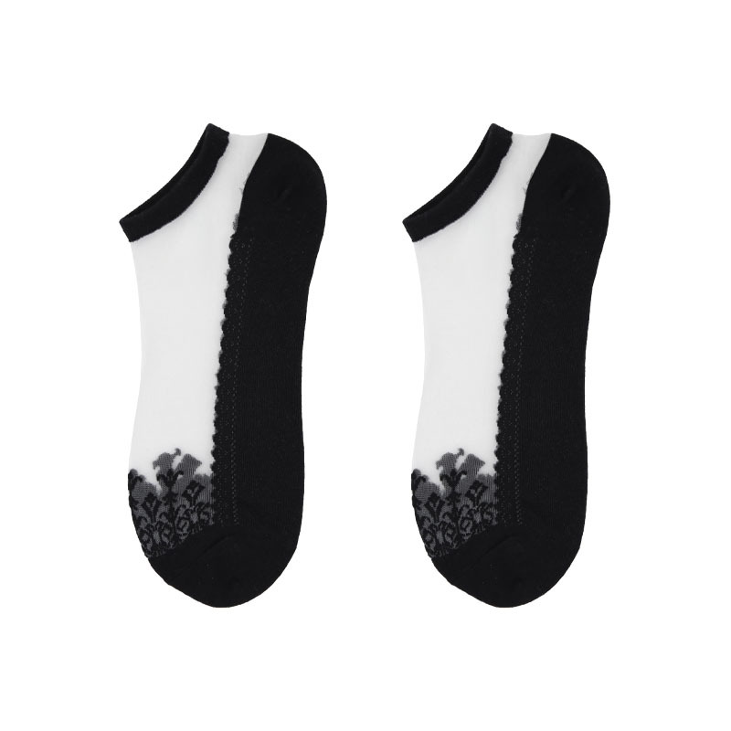 Picture of Jacquard Cool Transparent Crystal Glass Stockings Women's Short Socks Women's Summer Thin Invisible Socks Boat Socks Wholesale