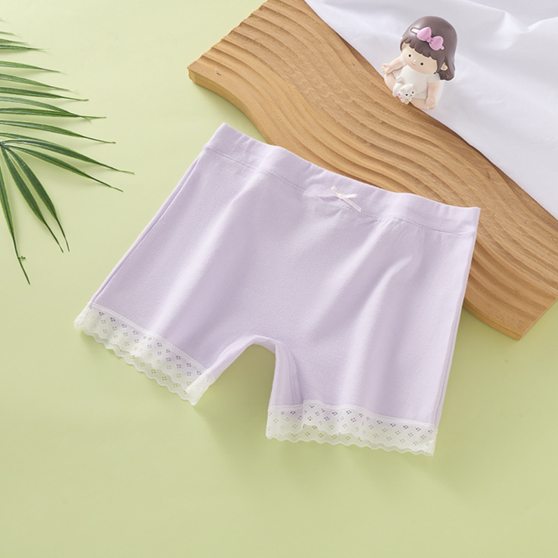 Picture of Girls' Safety Shorts and Underwear Two-In-One Anti-Exposure Children's Leggings Integrated Summer Thin Pure Cotton Crotch