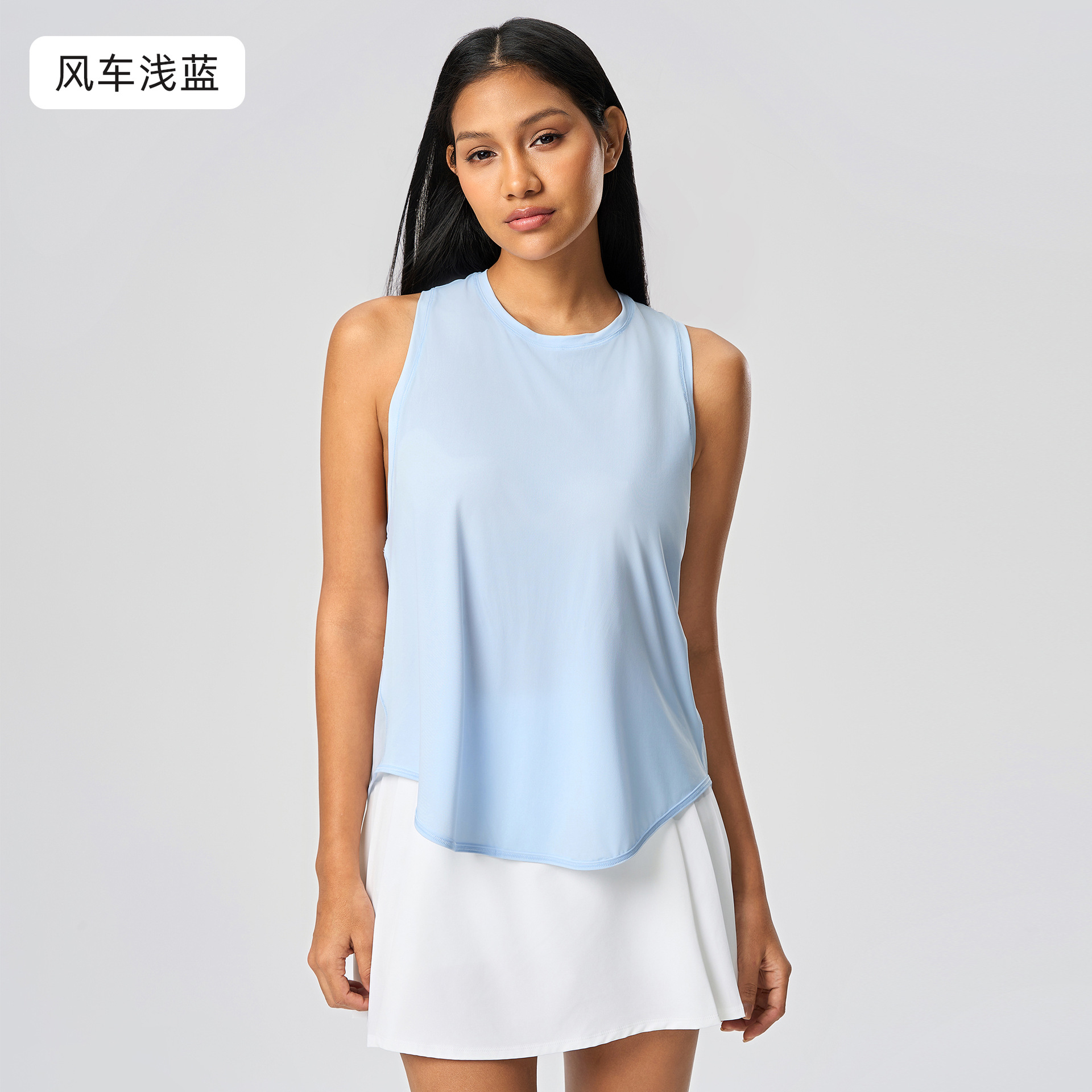 Picture of New Quick-drying Vest Women's Fitness Yoga Sleeveless Blouse Running Breathable Loose Sports T-Shirt Summer S2023