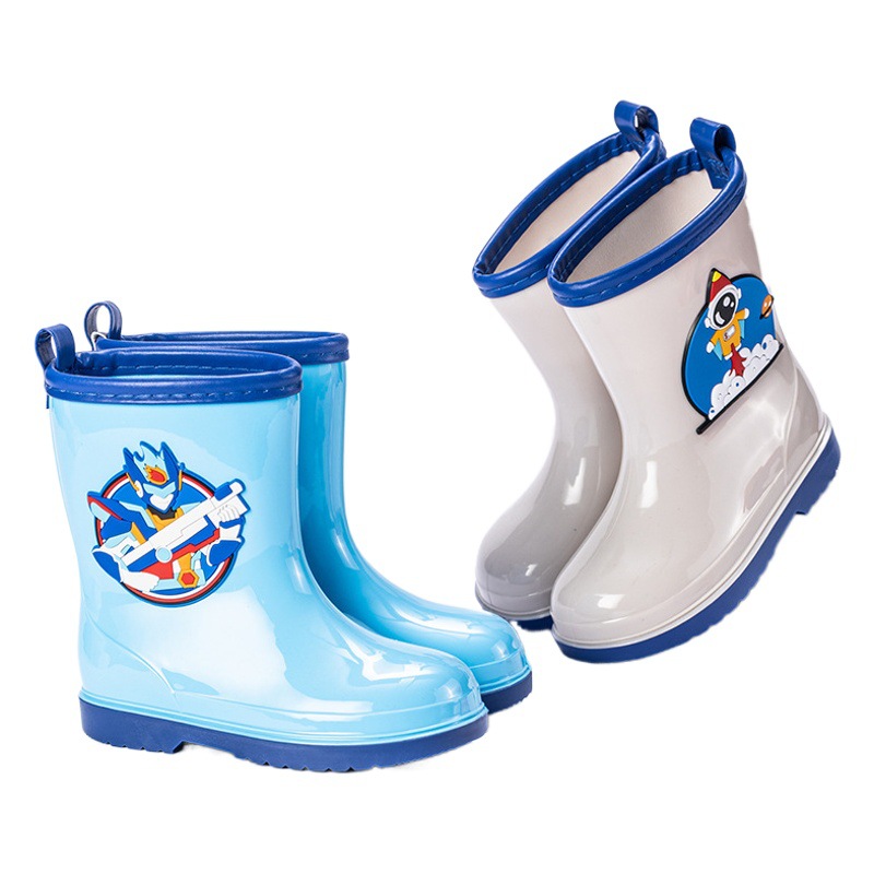 Cartoon children's rain boots for boys and girls non-slip wear-resistant rain boots outdoor waterproof edging rain boots wholesale a generation of hair