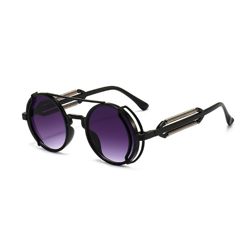 Picture of New Pc Sunglasses Steam Cyberpunk Double Spring Leg Glasses Fashion Trendy Sunglasses Cross-Border Round Manufacturer