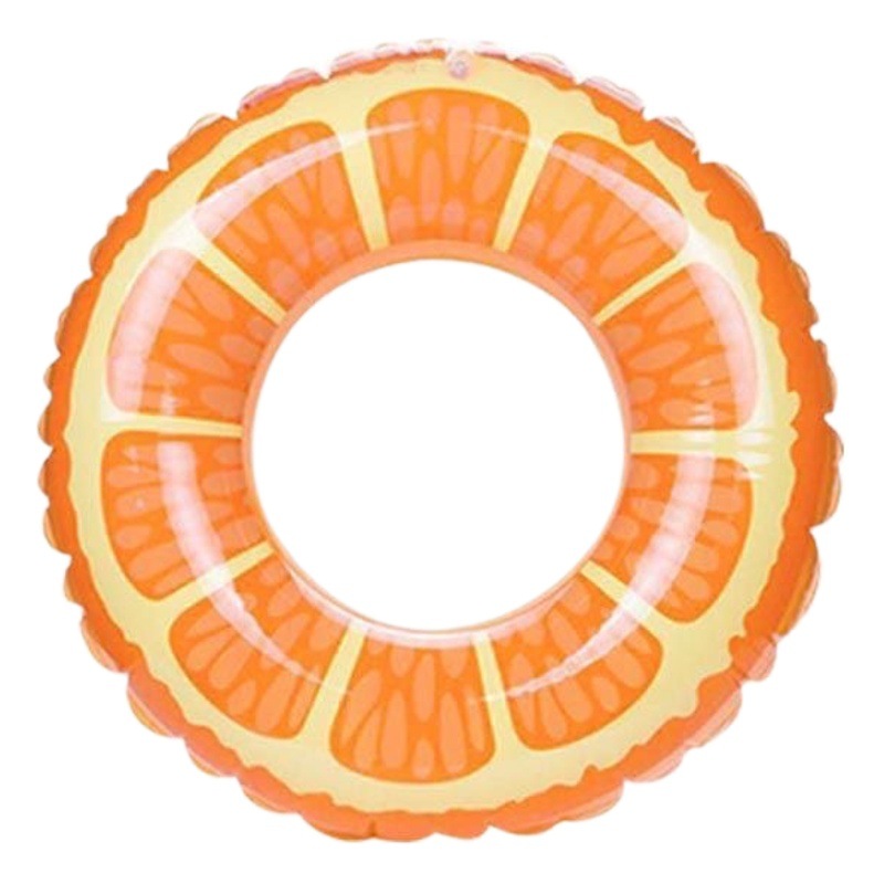 In-Stock Fruit Swim Ring Orange Pvc Inflatable Swim Ring Float New Thickened Adult Beginner Swimming Large Buoyancy