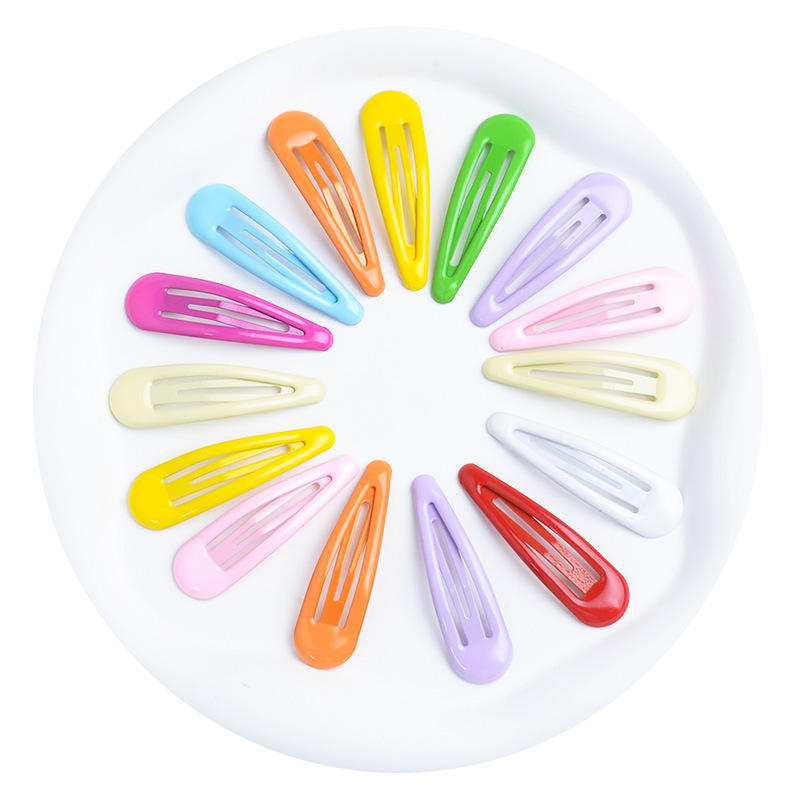 Picture of Candy Colorful Hairpin Hyuna Style Colorfulful Water Drop Clip Glue Bb Clip Hairpin Duckbill Clip Korean DIY Headwear Wholesale