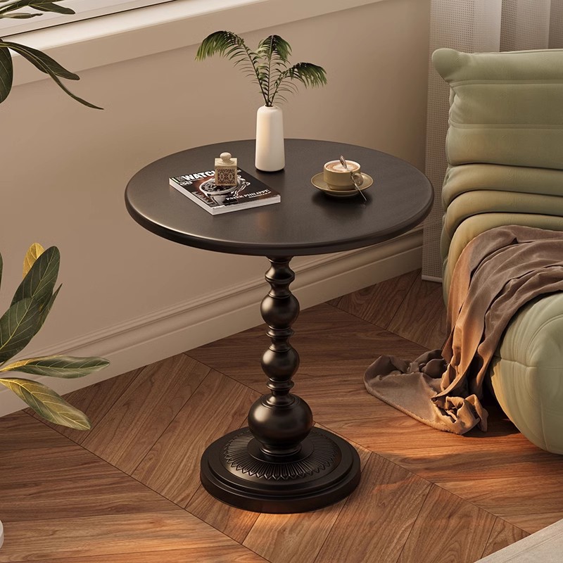 French Creative Bedside Table Bedroom Side Table Black Simple Side Table Small Storage Rack New Mini Table