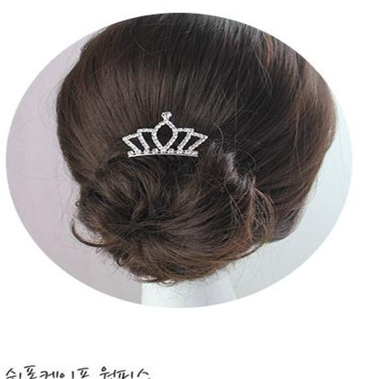 Jin Yan Korean style children's hair comb Crown Korean style bridal hair comb plug Yiwu children's crown hair