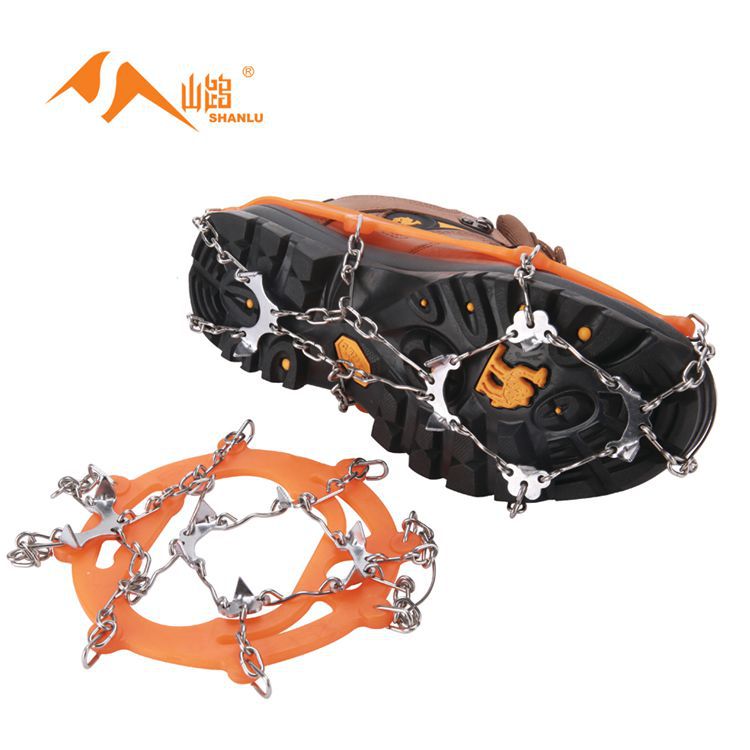 Picture of 8-Tooth Stainless Steel Ice and Snow Crampons, Eight-Tooth Anti-Slip Shoe Covers, Anti-Slip Chains, Anti-Slip Covers, Essential for Mountaineering and Outdoor Activities