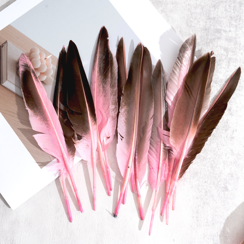 Picture of Feather Factory Wholesale Colorfulful Duck Feathers Hard Real Duck Feather Feather Pen Devil Wings DIY Handmade Materials