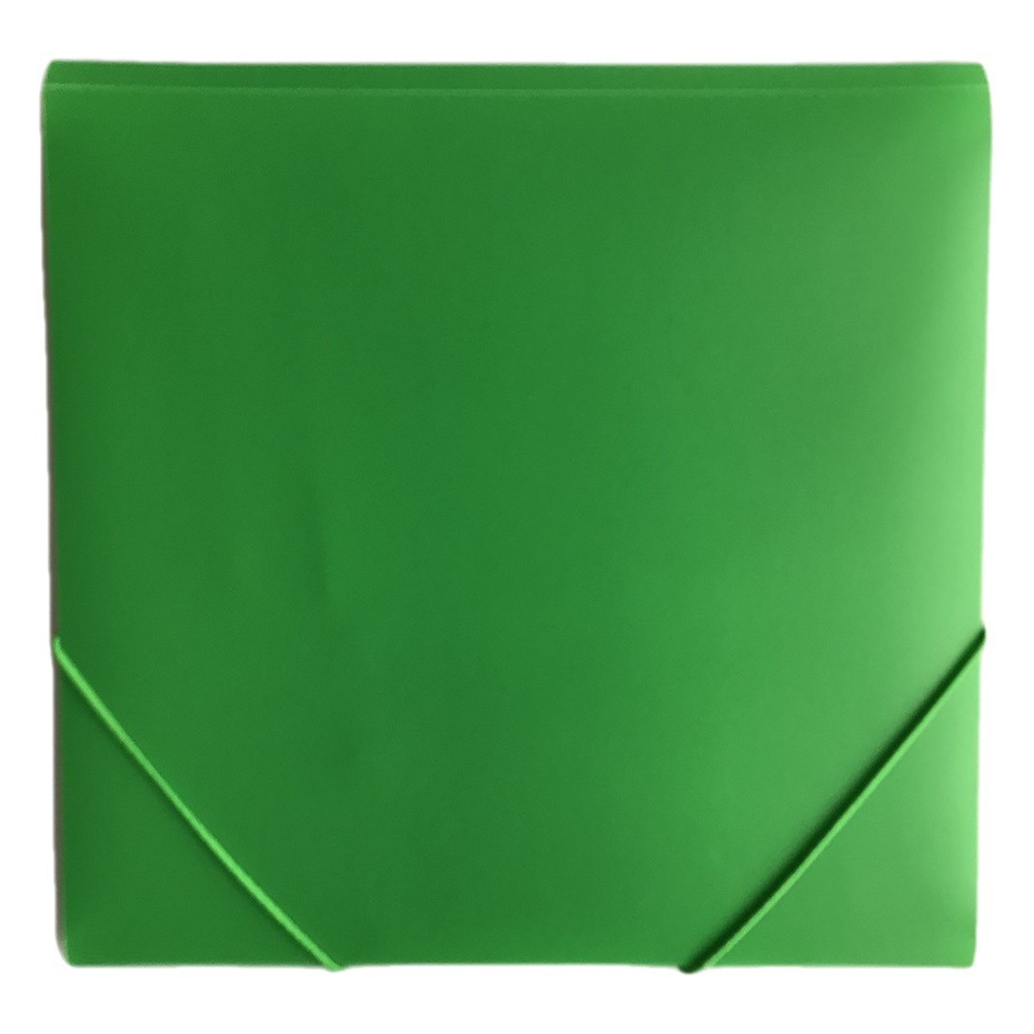 Cross-Border A4 Rope Bag Elastic Rope Folder Pp Foldable Stereo Elastic Rope File Box Office Study Storage