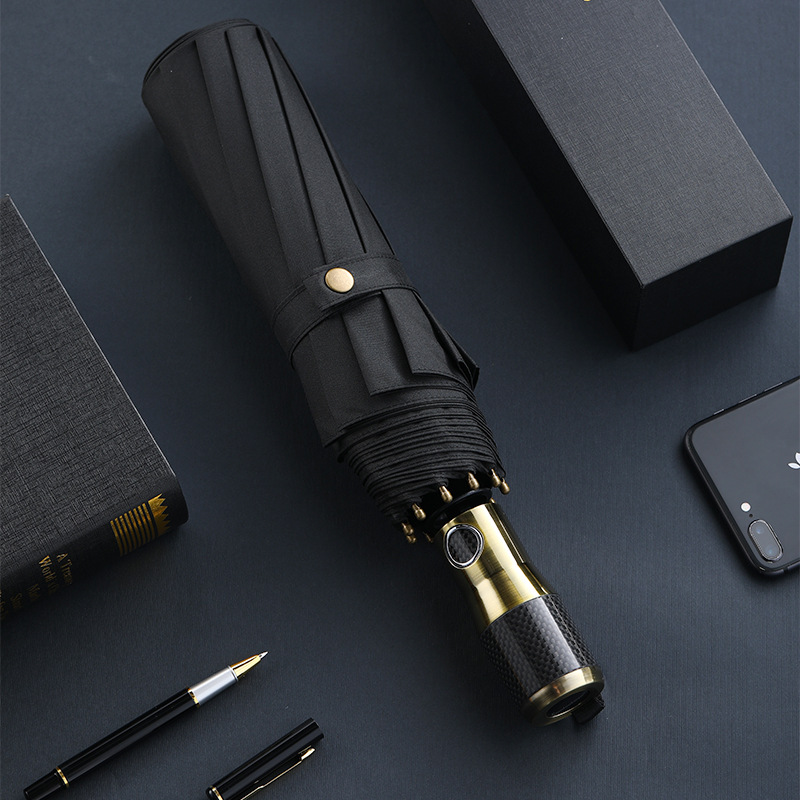 Picture of Osdorna New Full-automatic 10-bone Double-size Windproof Fiber Handle Men's Business Umbrella Gift Umbrella