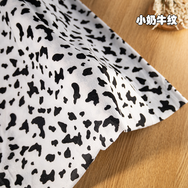 Picture of animal print short plush fabric tiger print leopard print zebra milk print fabric savage stage dress diy toy