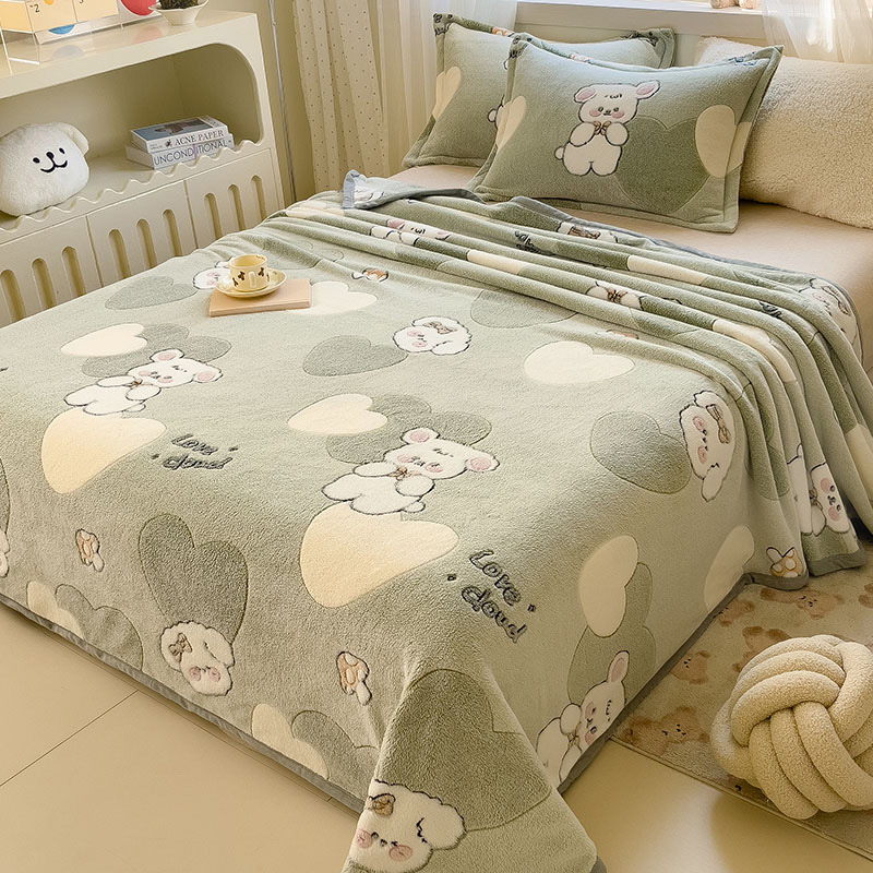 Picture of Blanket Coral Fleece Cover Blanket Flannel Blanket Cartoon Sofa Blanket Single Bed Sheet Single Air Conditioning Nap Blanket Quilt