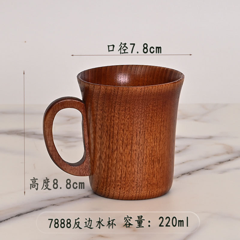 Picture of Origin supply round solid wood mug wooden creative water cup general insulation wooden cup large quantity excellent price
