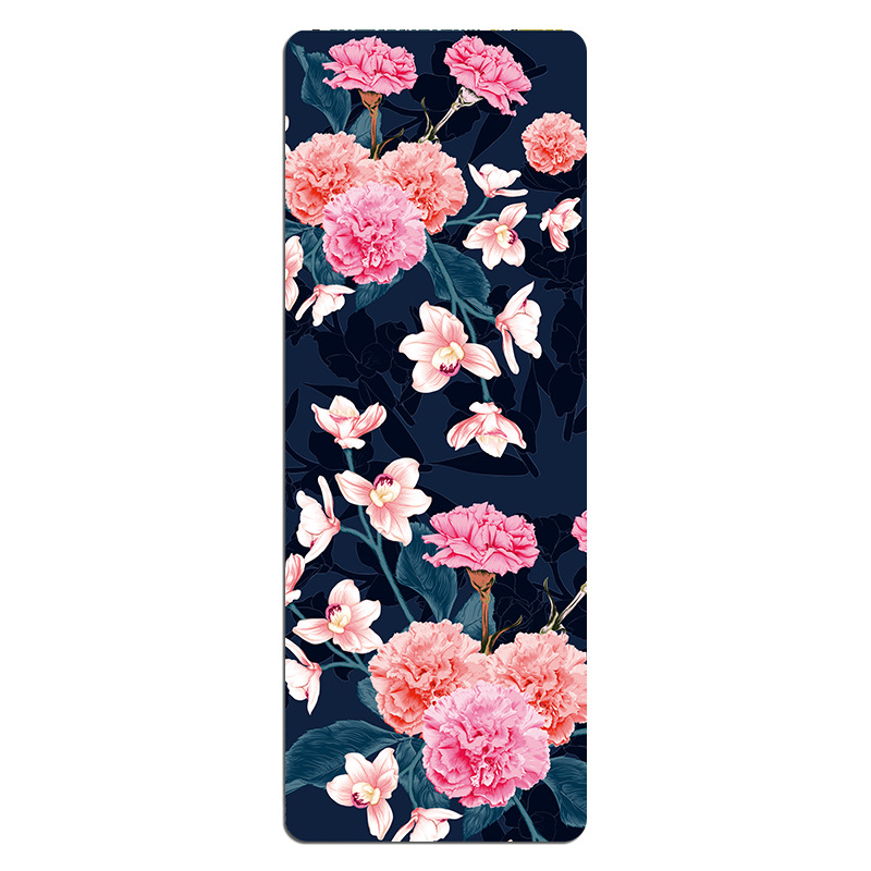 Picture of [Source Factory] Ultra-thin suede printing yoga mat rubber yoga mat foldable 1.5mm thick 5mm