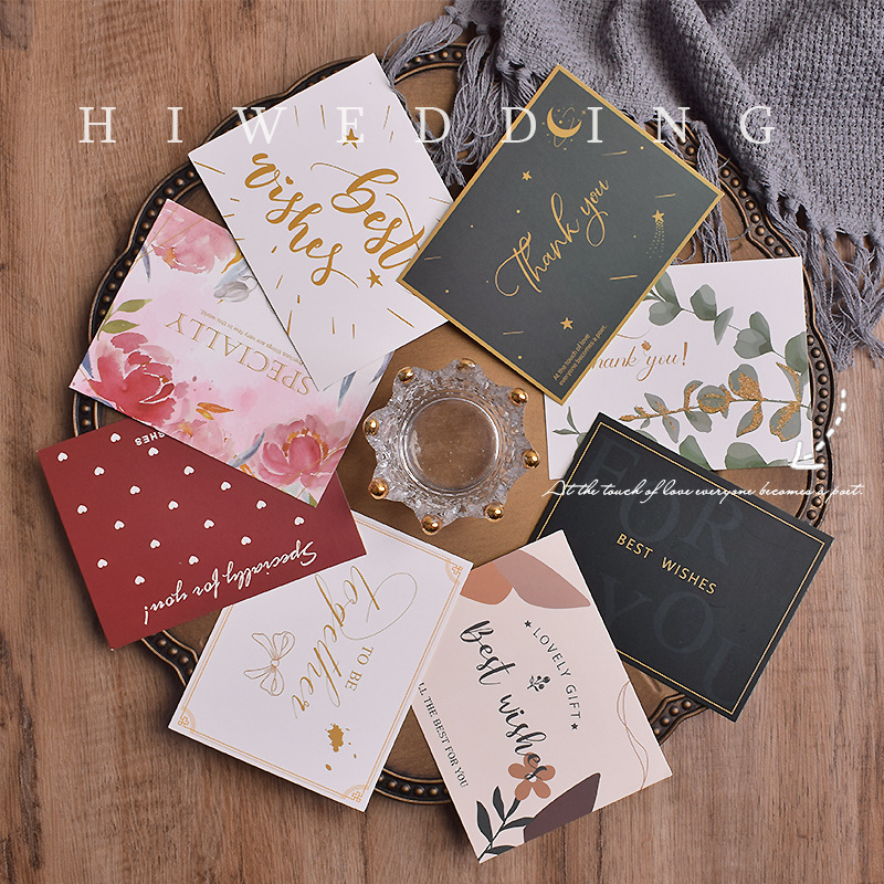 Picture of New creative European-style high-end ins card greeting card mini bronzing English Christmas thank you card in stock wholesale