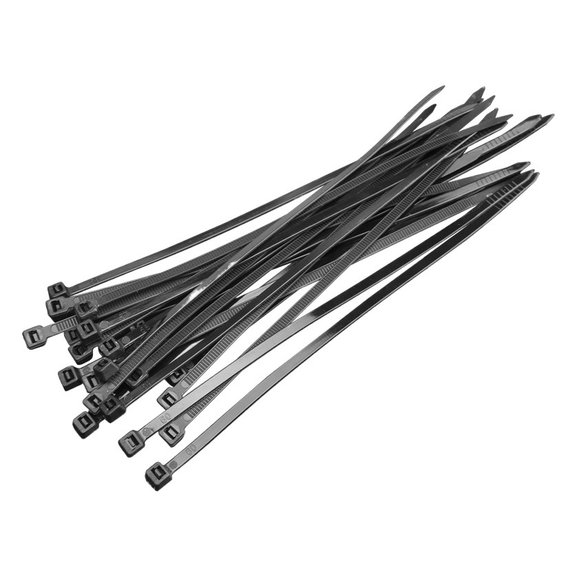 Picture of Nylon cable ties black factory wholesale 3*200*4*300*500 self-locking nylon wire and cable harness