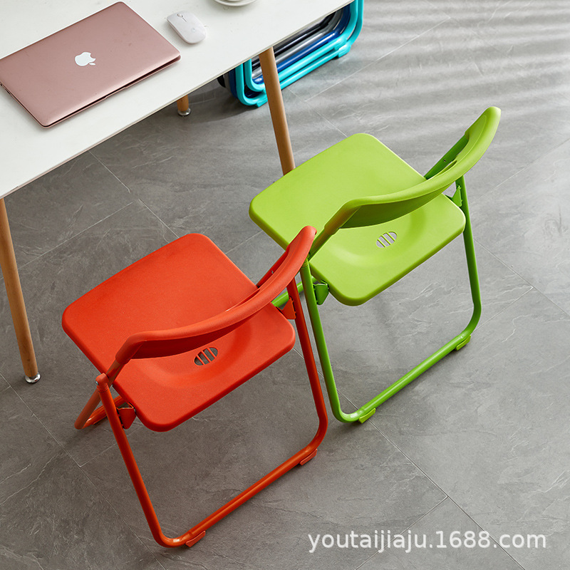Picture of Folding chair back chair household dining chair portable chair plastic dining chair training chair conference chair staff chair