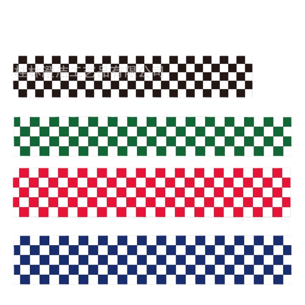 Picture of Cross-border new Amazon chessboard plaid black red green blue linen polyester cloth table flag activity decoration can be designed