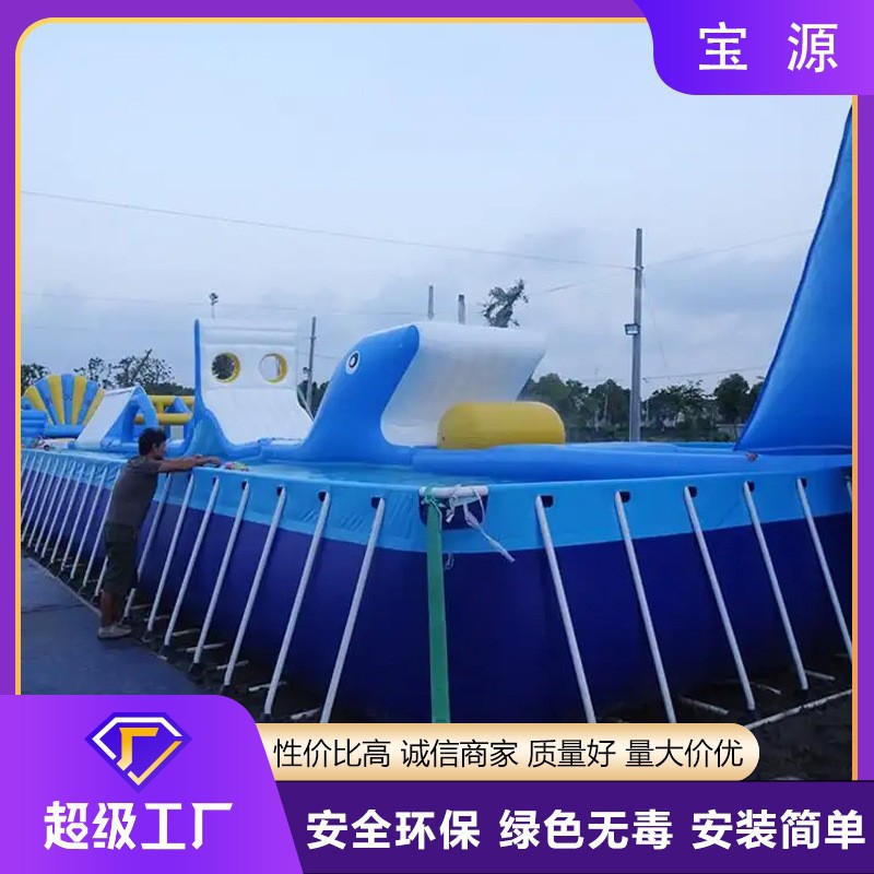 Picture of Outdoor Large Bracket Swimming Pool Large Thickened Training Swimming Pool Mobile Water Park Engineering Pool Storage Equipment