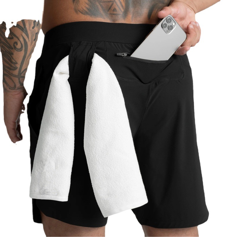 Men's Sports Fitness Shorts Half Pants Thin Cool Breathable Quick-drying Shorts Outdoor Sports Pants Basketball Pants Men