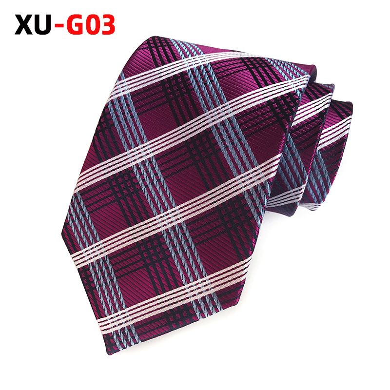Picture of Factory Ready Supply 2025 New Polyester Jacquard Fashion Plaid Tie Formal Tie
