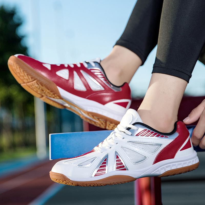 Cross-border New Style Table Tennis Shoes for Men and Women Couple Lightweight Non-slip Breathable Badminton Shoes Tennis Shoes Professional Training Shoes