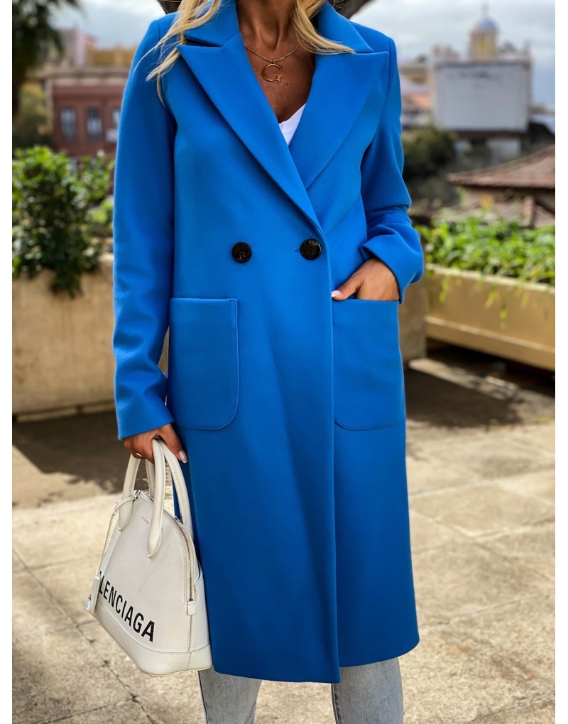 Picture of Ebay AliExpress wish Explosions Europe and America Best Selling Candy Color Lapel Long Coat Woolen Coat Windbreaker Women