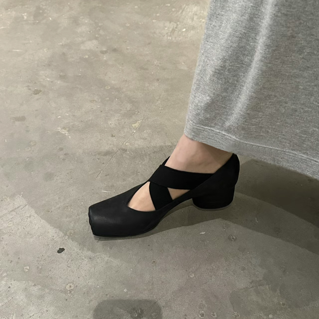 Ballet Shoes Women's Vintage Thick Heel Shoes French Square Toe Fairy Style Mary Jane High Heels