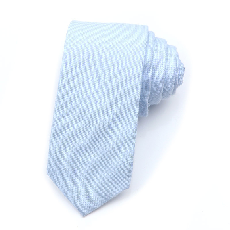 Picture of Cotton and linen tie men's tie casual fashion tie 18 color 6cm ultra narrow tie spot