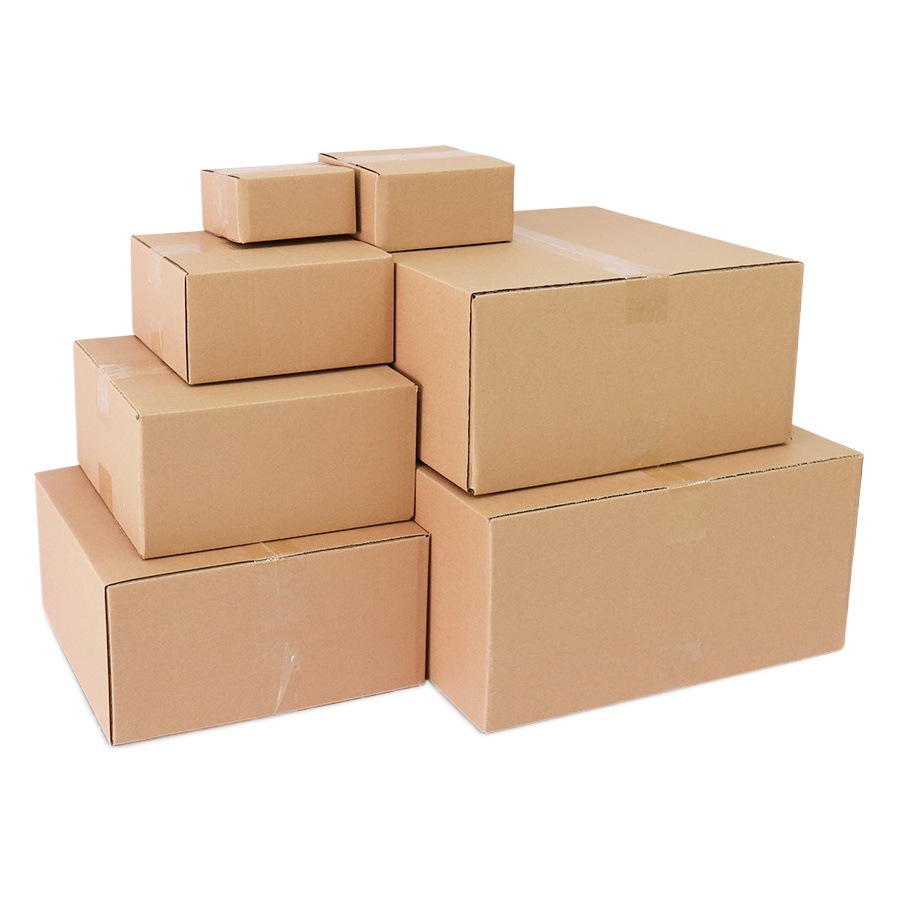 Half-Height Square Box, Extra Hard Corrugated Cardboard Express Delivery Box, Flat Packaging E-Commerce Shipping Box, Logistics-Specific