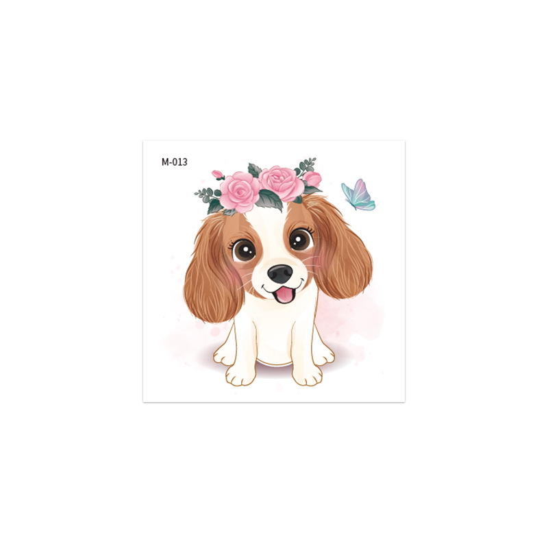 Picture of Cat and Dog Tattoo Stickers Waterproof Girls/Kidsren Cute Little Stickers Cartoon Animal Pet Tattoo Stickers