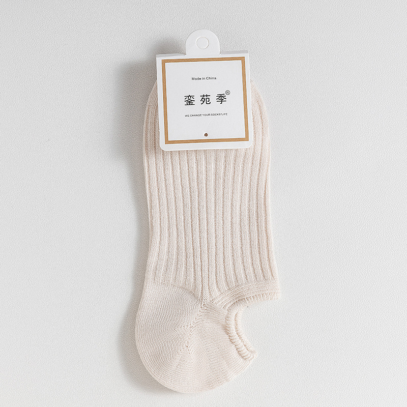 Picture of Double-Needle Socks 7A Antibacterial and Deodorant Boat Socks for Women Spring and Summer Cotton Socks Silicone Non-Slip Shallow Mouth Invisible Women's Cotton Socks