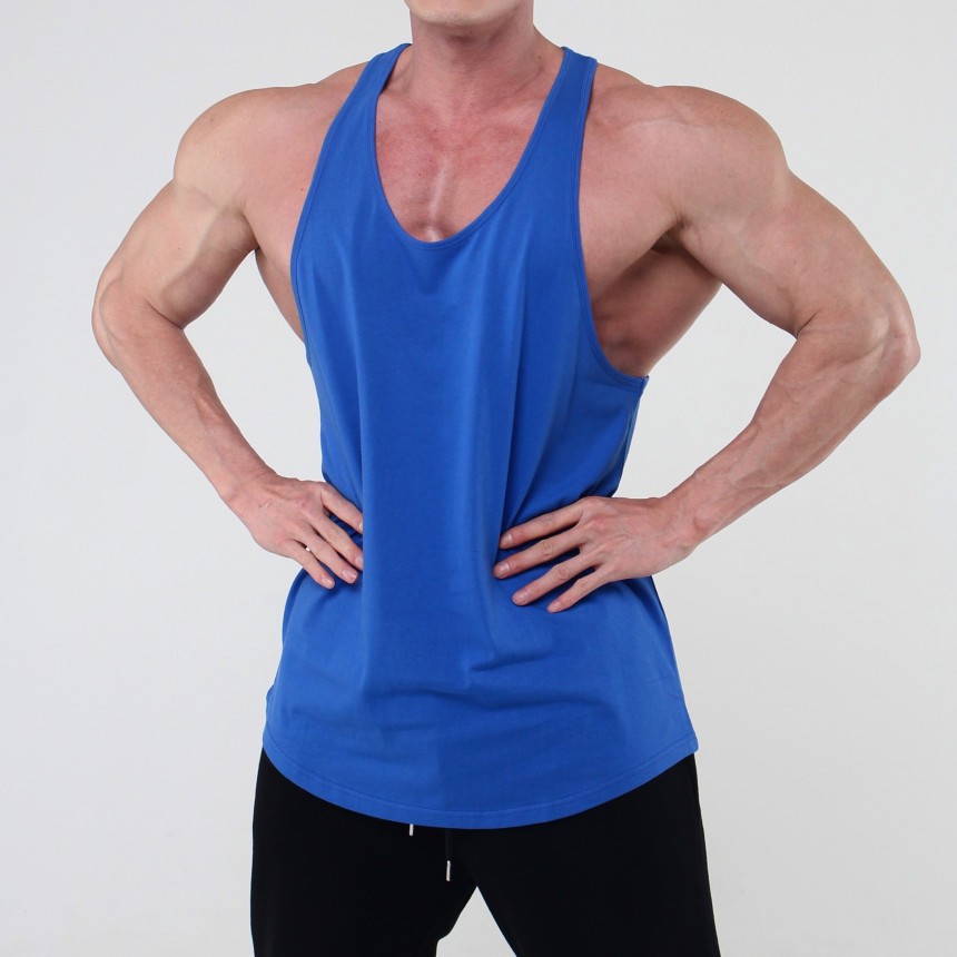 Picture of Trendy men's sports vest men's fashion brand summer solid color all-match sleeveless I-shaped running training clothes fitness clothes
