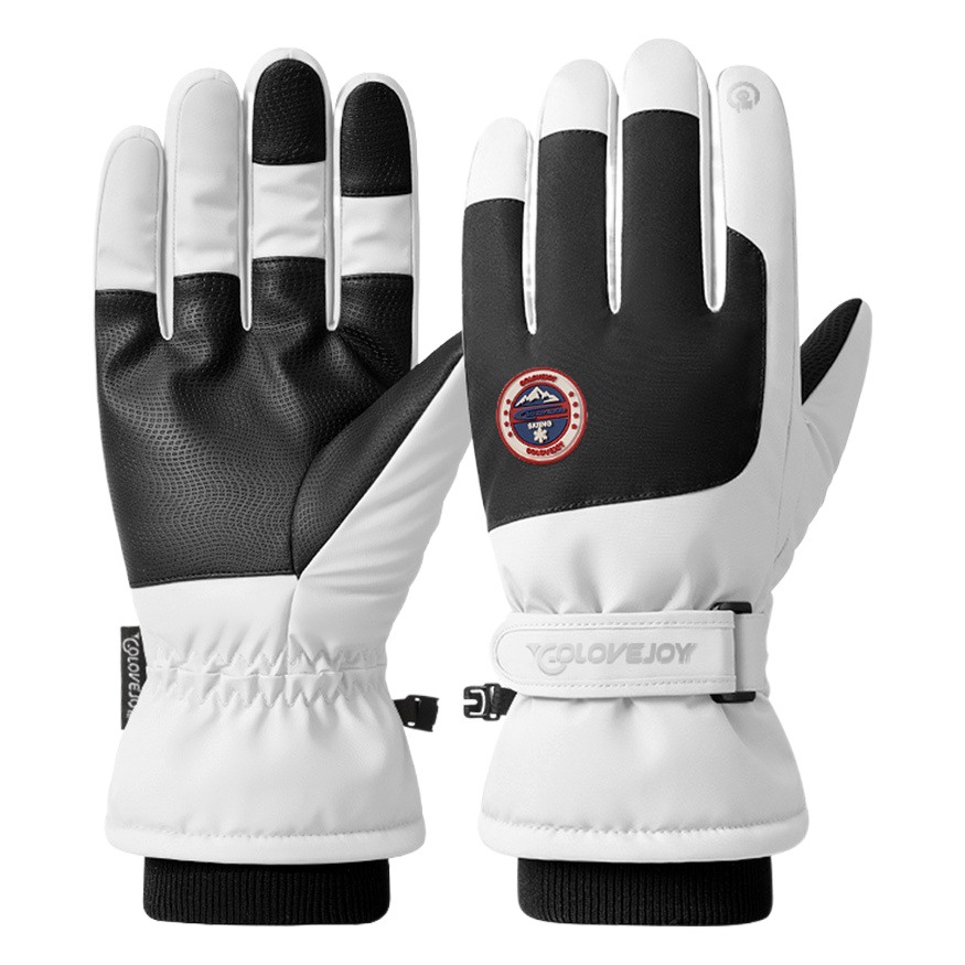 Winter ski gloves outdoor fleece-lined warm electric bike riding gloves non-slip waterproof touch screen gloves SK28