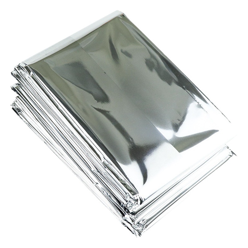 Outdoor Portable Multi-Functional Emergency Insulation Blanket 210*130 Double-Sided Silver Survival Blanket Sun Protection Blanket in Stock