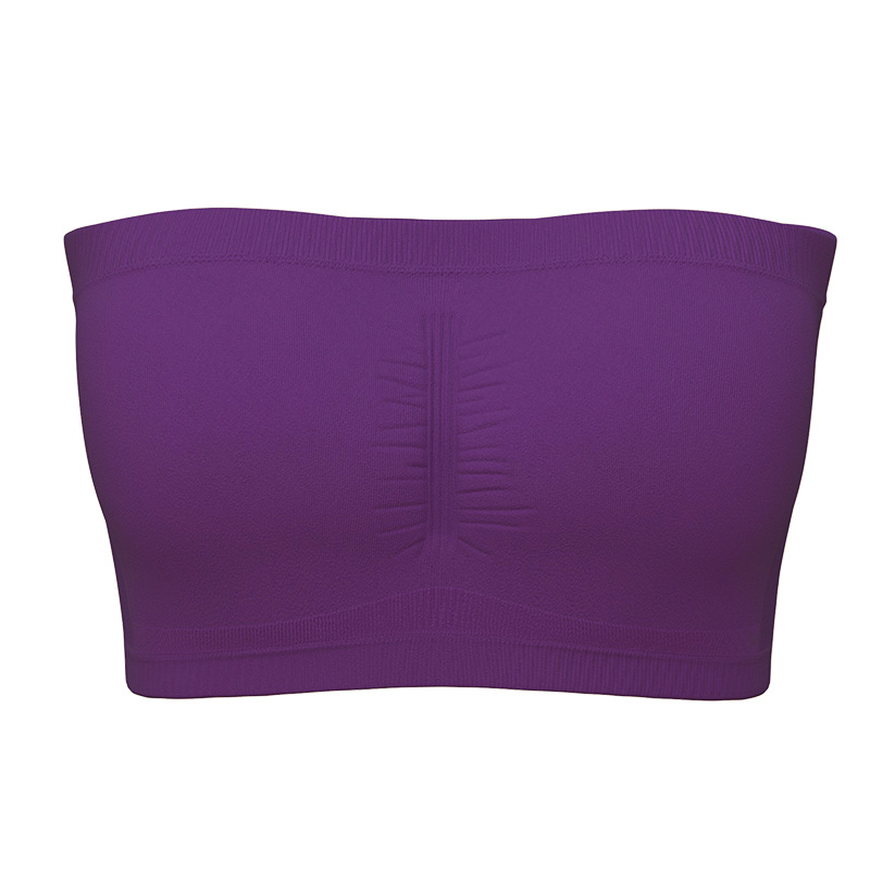 Picture of Foreign Trade Extra Large Size Double-layer One-character Women's Detachable Chest Pad Strapless Chest Wrapping Women's Invisible Underwear Cross-Border