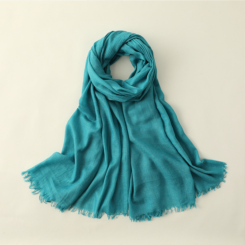 Picture of Solid Color Cotton and Linen Scarf Women's Artistic Sunscreen Scarf Scarf Beach Long Scarf Wholesale Japanese Scarf Advanced Sense