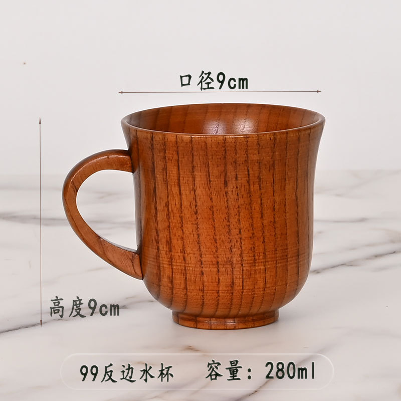 Picture of Origin supply round solid wood mug wooden creative water cup general insulation wooden cup large quantity excellent price