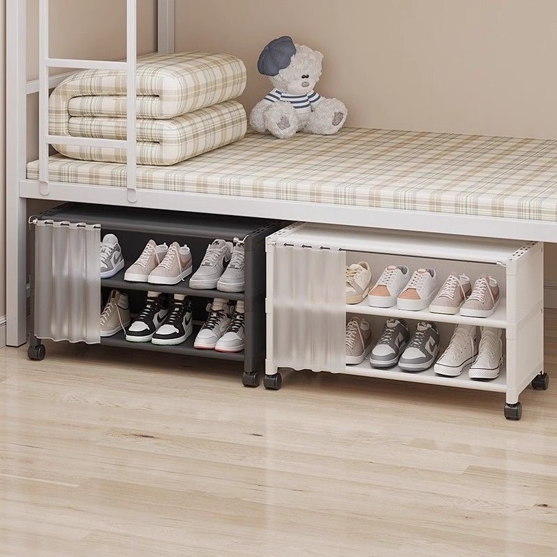 Shoe rack, dormitory rental, simple storage rack, bed bottom storage, dustproof shoe cabinet, multi-layer simple household small shoe cabinet