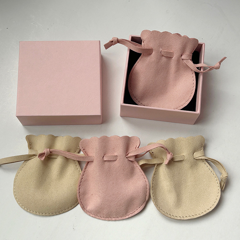 Factory Outlet Microfiber Jewelry Bag in stock Drawstring Gourd Jewelry Flannel Bag Custom Cute Jewelry Packing Bag