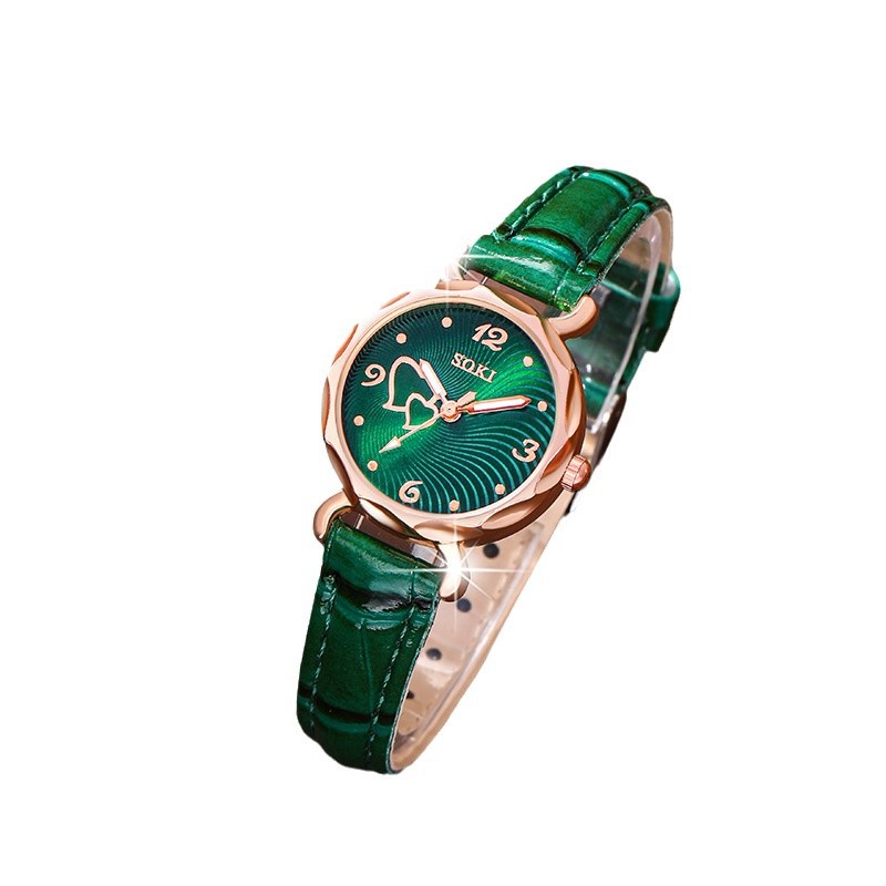 Picture of Europe and the United States cross-border new crystal love jewelry watch cover fashion temperament peach heart necklace earrings ring bracelet