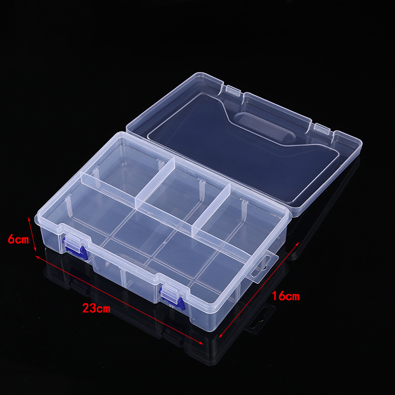Double-layer 8-compartment detachable plastic diy storage elements hardware tools storage toy fishing gear jewelry box batch