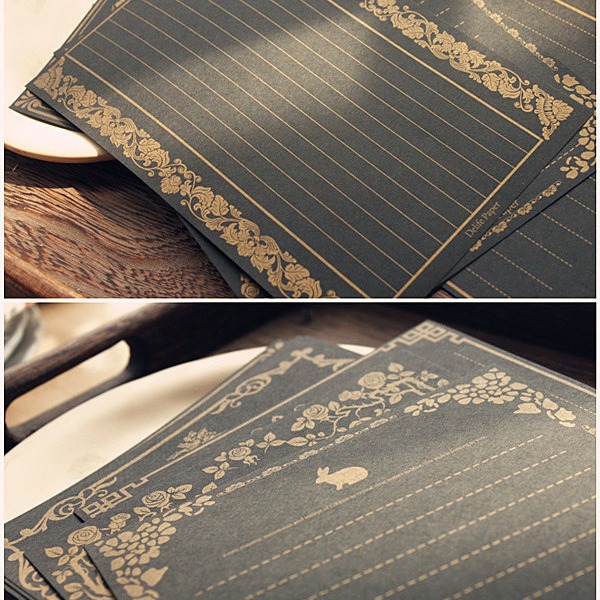 Picture of Spot Letter Paper Creative Chinese Style Ancient Style A5 Kraft Paper Letterhead Wholesale Retro Exquisite Simple Letter Writing Calligraphy Practice