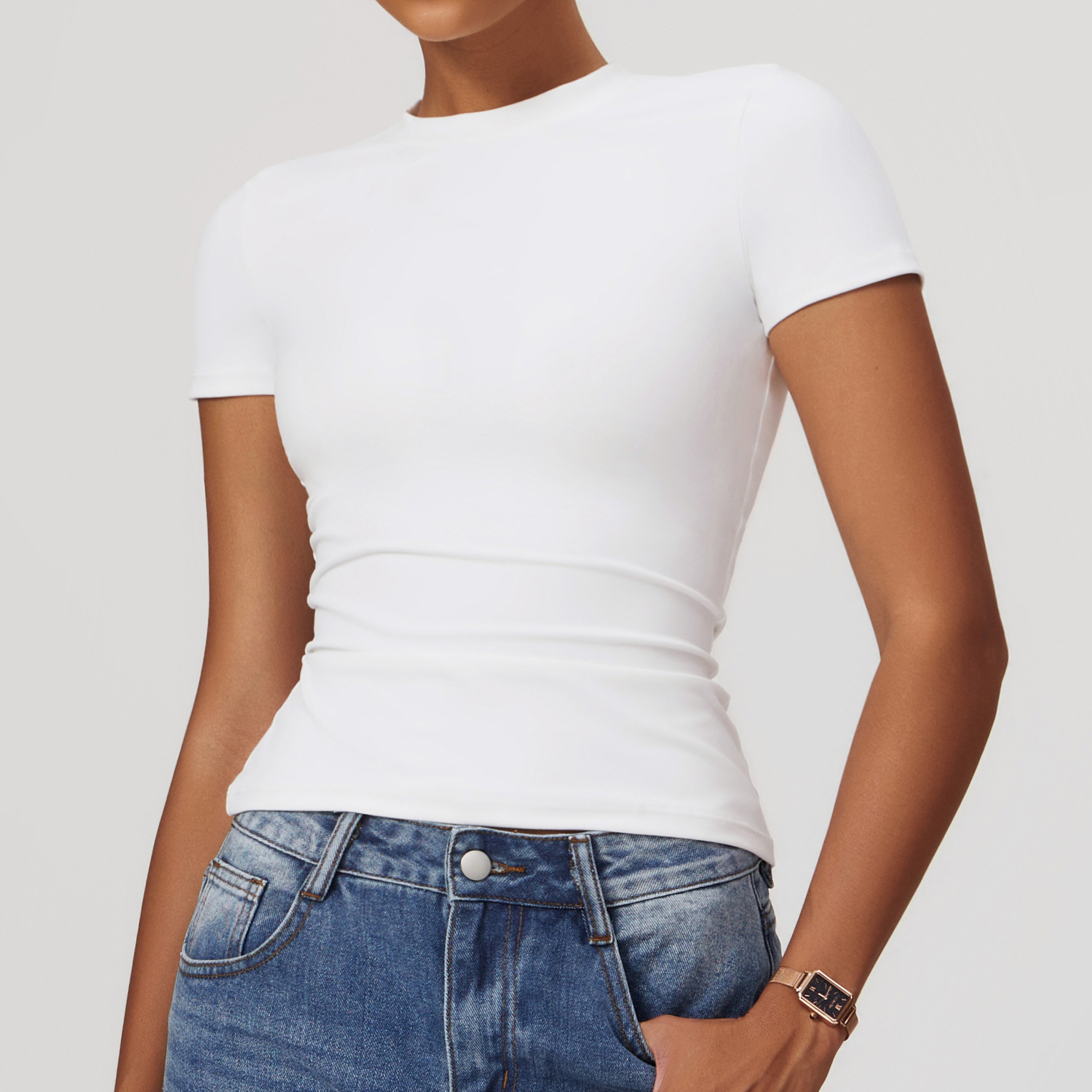 Picture of Zechuang spring T-shirt quick-drying yoga clothes short-sleeved fitness top blouse outdoor running sports short-sleeved female 8455
