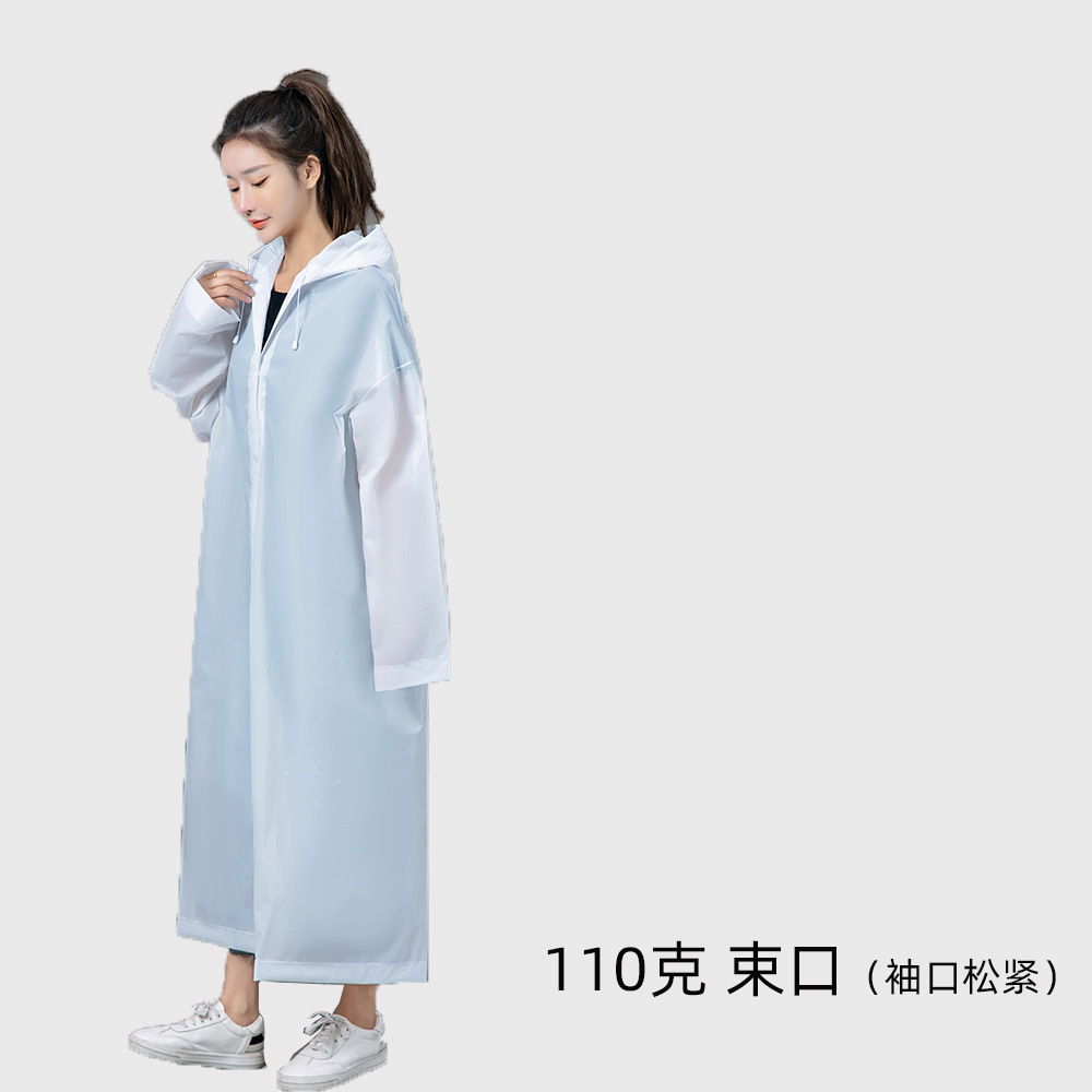 Picture of Thickened Disposable Raincoat Adult Frosted Unisex Eva Outdoor Lightweight One-Piece Extended Poncho Logo