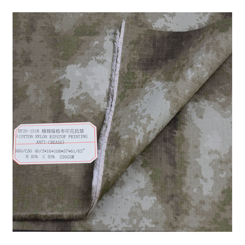 Wholesale Calico cotton brocade dark gig anti-wrinkle fabric uniform camouflage cotton coat fabric