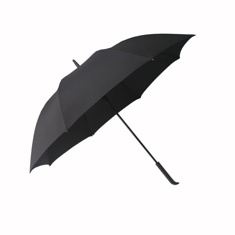 Automatic straight bone business umbrella strong wind-resistant Korean style simple fresh style long handle umbrella printable logo gift sunny and rainy