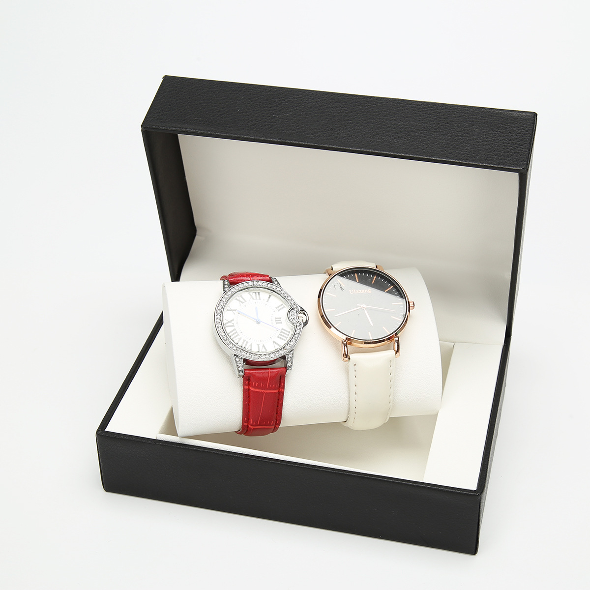 Picture of Large Flip PU Leather Watch Box High-end Watch Display Box Black Leather Watch Packaging Box Storage Watch Box