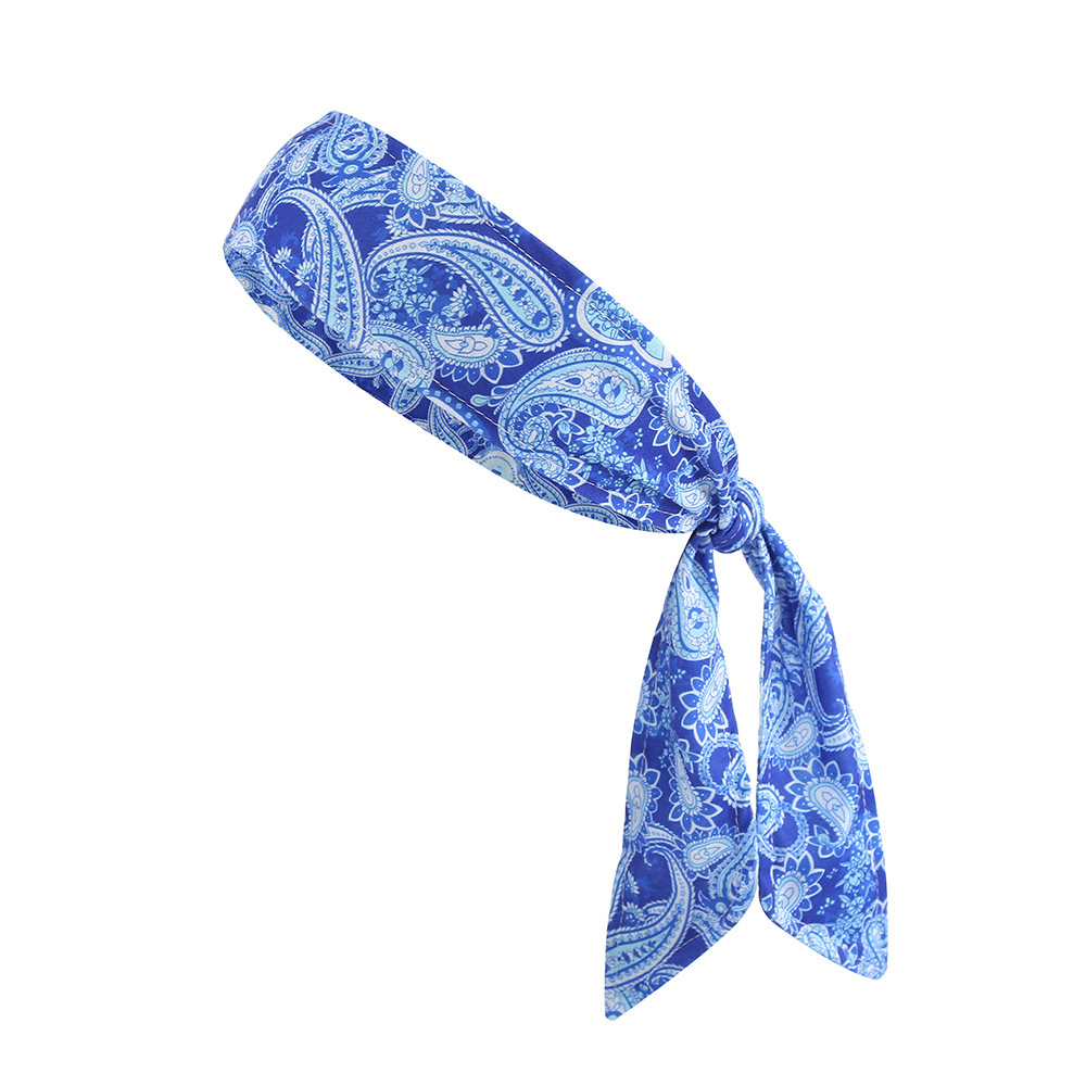 Picture of European and American Cashew Flower Street Sports Headscarf Strap Riding Running Sweat Absorbing Headband Summer Cooling Ice Silk Hair Band